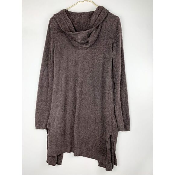 Barefoot Dreams Women's CozyChic Lite Hooded Open-Front Cardigan Brown Size XS/S - Picture 5 of 6